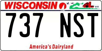 WI license plate 737NST