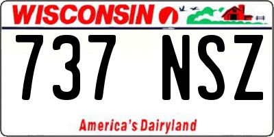 WI license plate 737NSZ