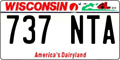 WI license plate 737NTA