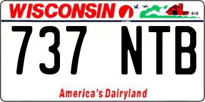 WI license plate 737NTB