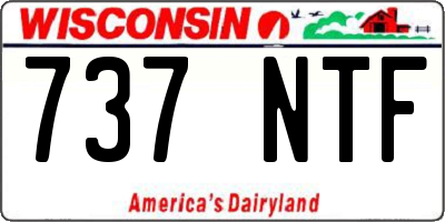 WI license plate 737NTF