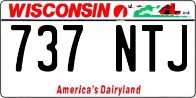 WI license plate 737NTJ