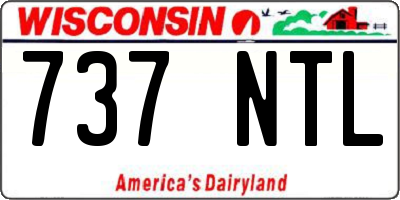 WI license plate 737NTL