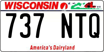 WI license plate 737NTQ