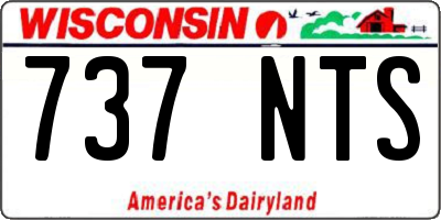 WI license plate 737NTS