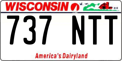 WI license plate 737NTT