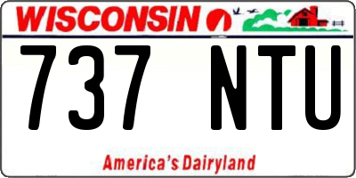 WI license plate 737NTU