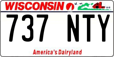 WI license plate 737NTY