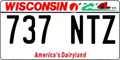 WI license plate 737NTZ