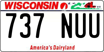 WI license plate 737NUU