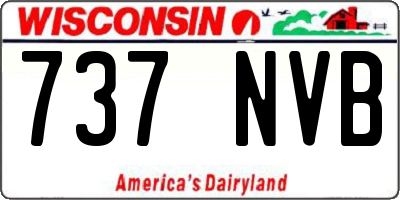 WI license plate 737NVB