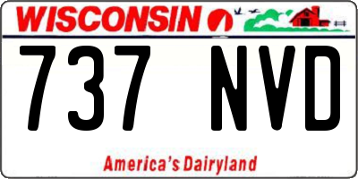 WI license plate 737NVD