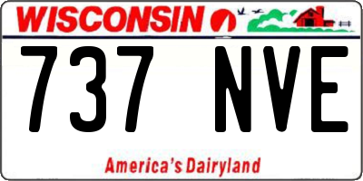 WI license plate 737NVE