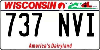 WI license plate 737NVI