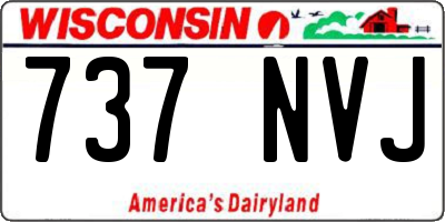 WI license plate 737NVJ
