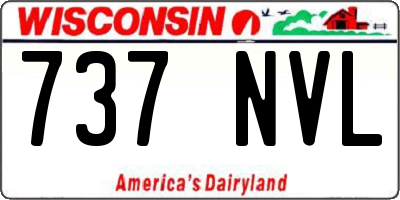 WI license plate 737NVL