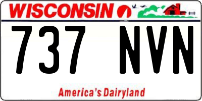 WI license plate 737NVN
