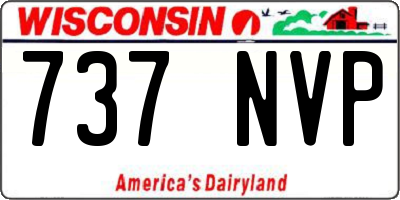 WI license plate 737NVP