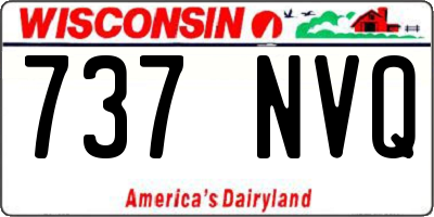 WI license plate 737NVQ
