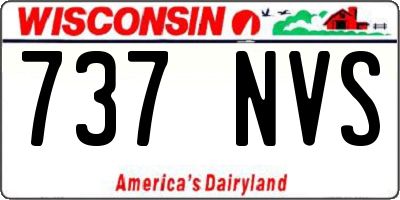 WI license plate 737NVS