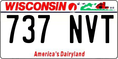 WI license plate 737NVT