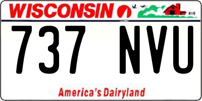 WI license plate 737NVU