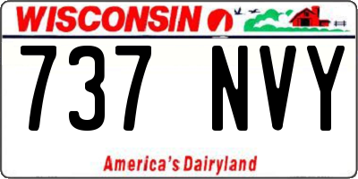 WI license plate 737NVY