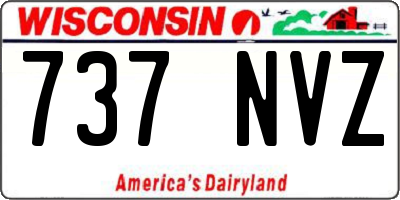WI license plate 737NVZ