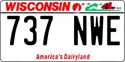 WI license plate 737NWE