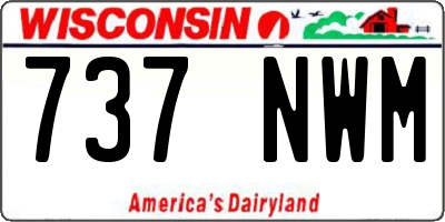WI license plate 737NWM