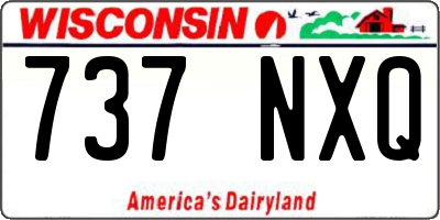 WI license plate 737NXQ