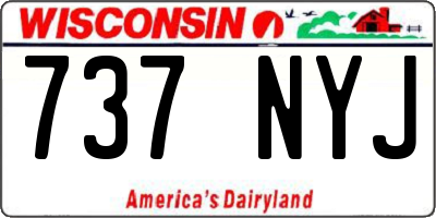 WI license plate 737NYJ
