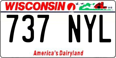WI license plate 737NYL