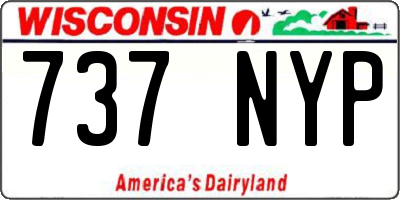 WI license plate 737NYP