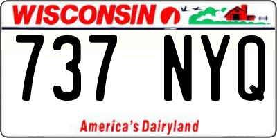 WI license plate 737NYQ
