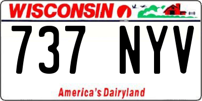 WI license plate 737NYV