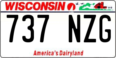 WI license plate 737NZG