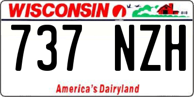 WI license plate 737NZH