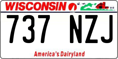 WI license plate 737NZJ