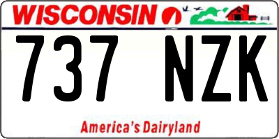 WI license plate 737NZK