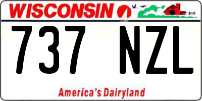 WI license plate 737NZL
