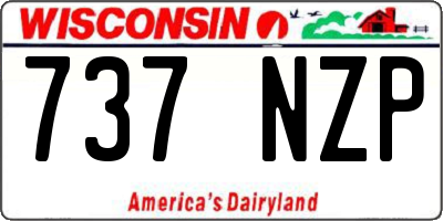 WI license plate 737NZP