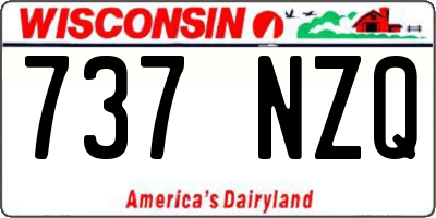 WI license plate 737NZQ