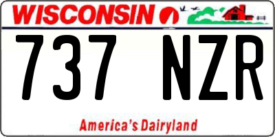 WI license plate 737NZR