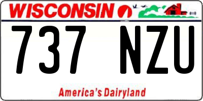 WI license plate 737NZU