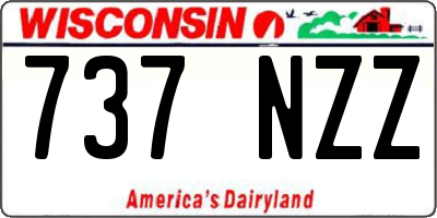 WI license plate 737NZZ