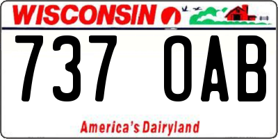 WI license plate 737OAB