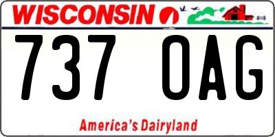 WI license plate 737OAG