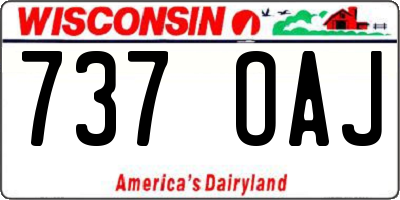 WI license plate 737OAJ