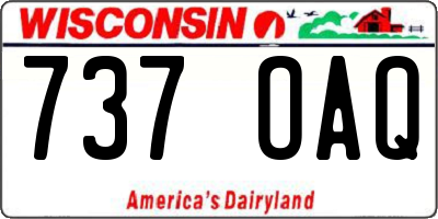 WI license plate 737OAQ